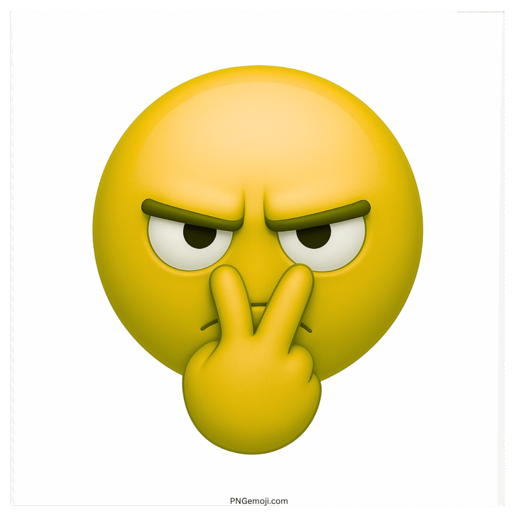 3D yellow emoji face staring with fingers pointed to eyes, showing suspicion or warning