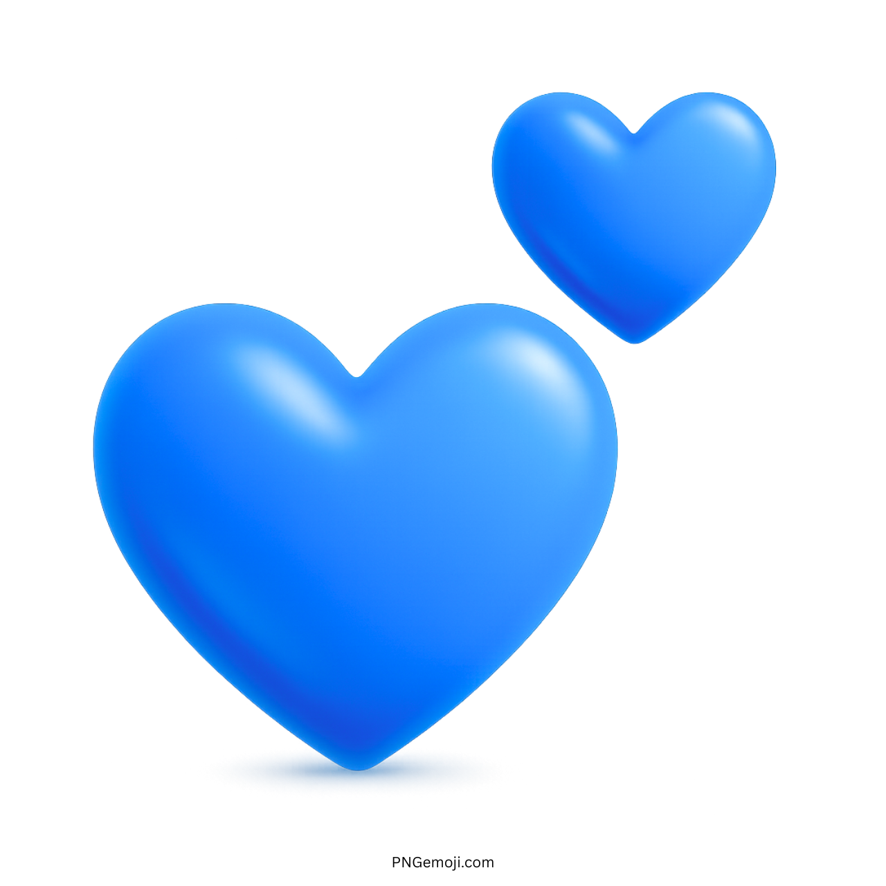 3D blue two hearts emoji icon showing love, affection and emotional connection