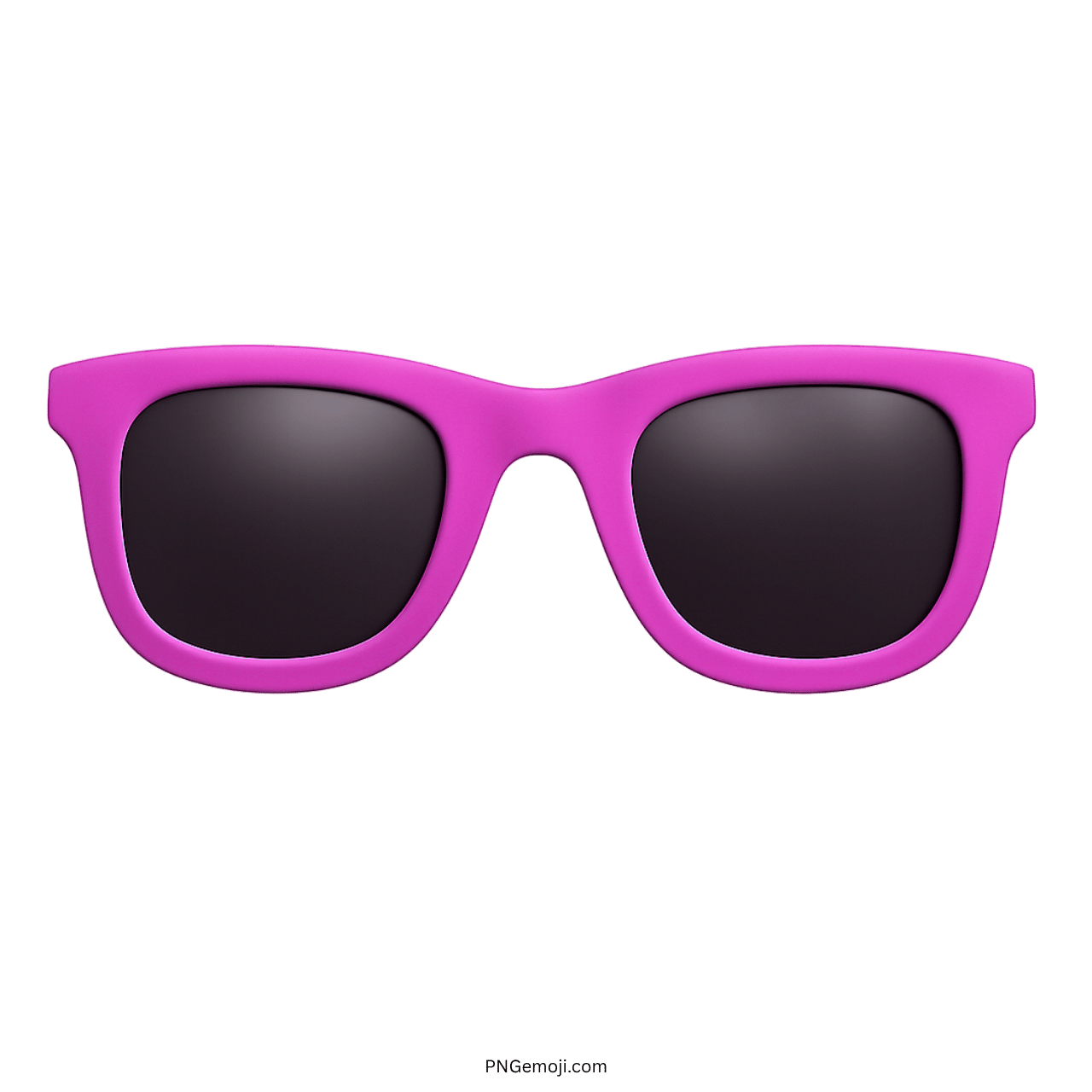 3D pink sunglasses emoji with black lenses on transparent background PNG clipart