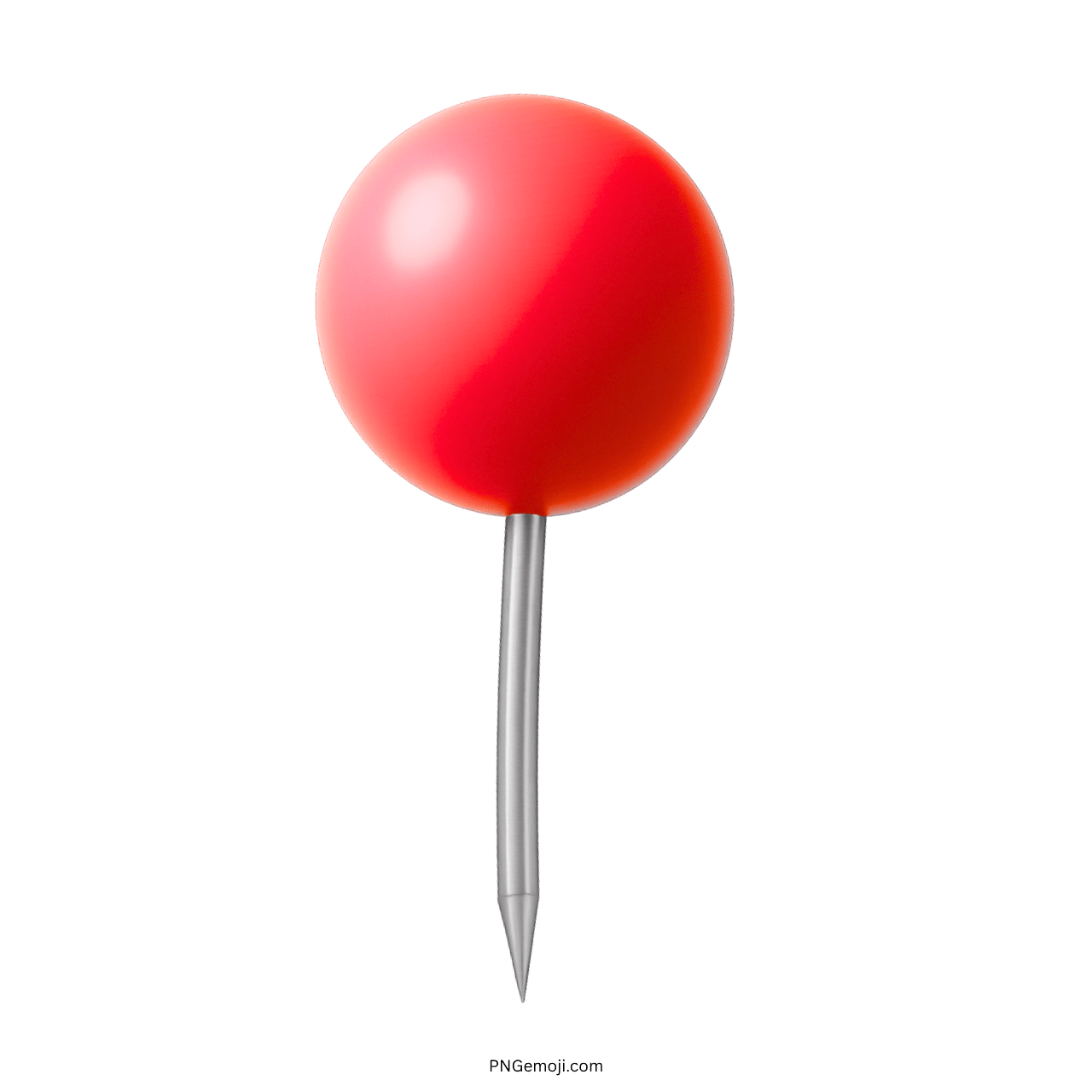 3D red location pin emoji PNG icon with transparent background for alerts and markers