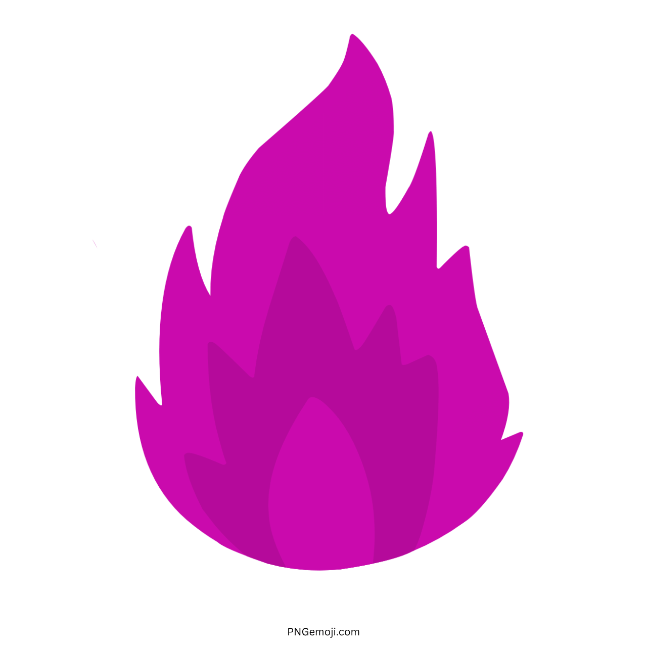 Stylish pink fire flame emoji with transparent background for aesthetic, romantic, or expressive digital projects.