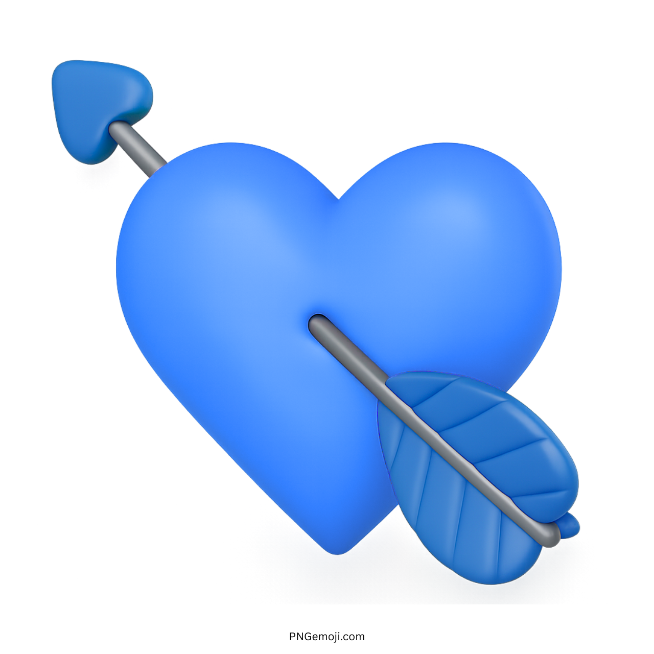 Blue heart emoji with arrow symbolizing love, affection, and romantic feelings