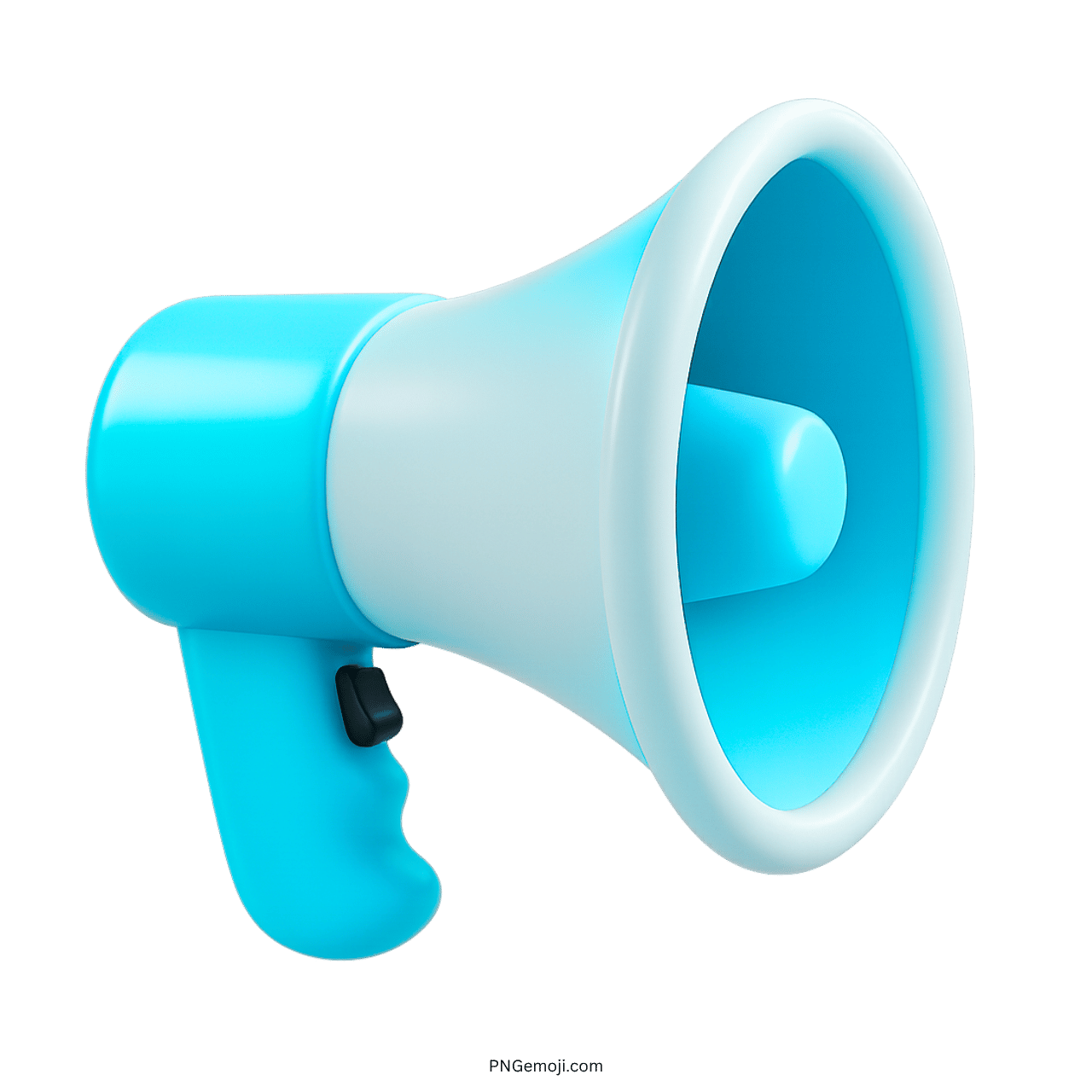 Blue loudspeaker emoji icon for social media announcements and digital communication alerts