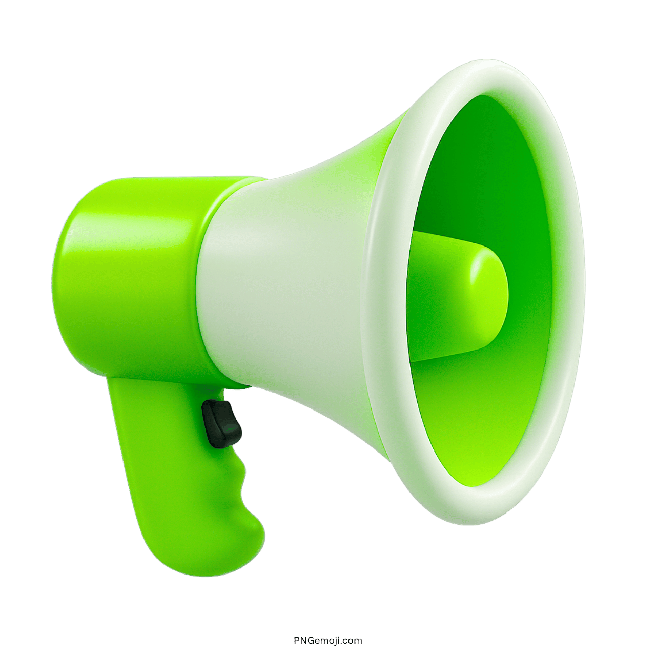 Green loudspeaker emoji for notifications, event alerts, and urgent broadcast announcements
