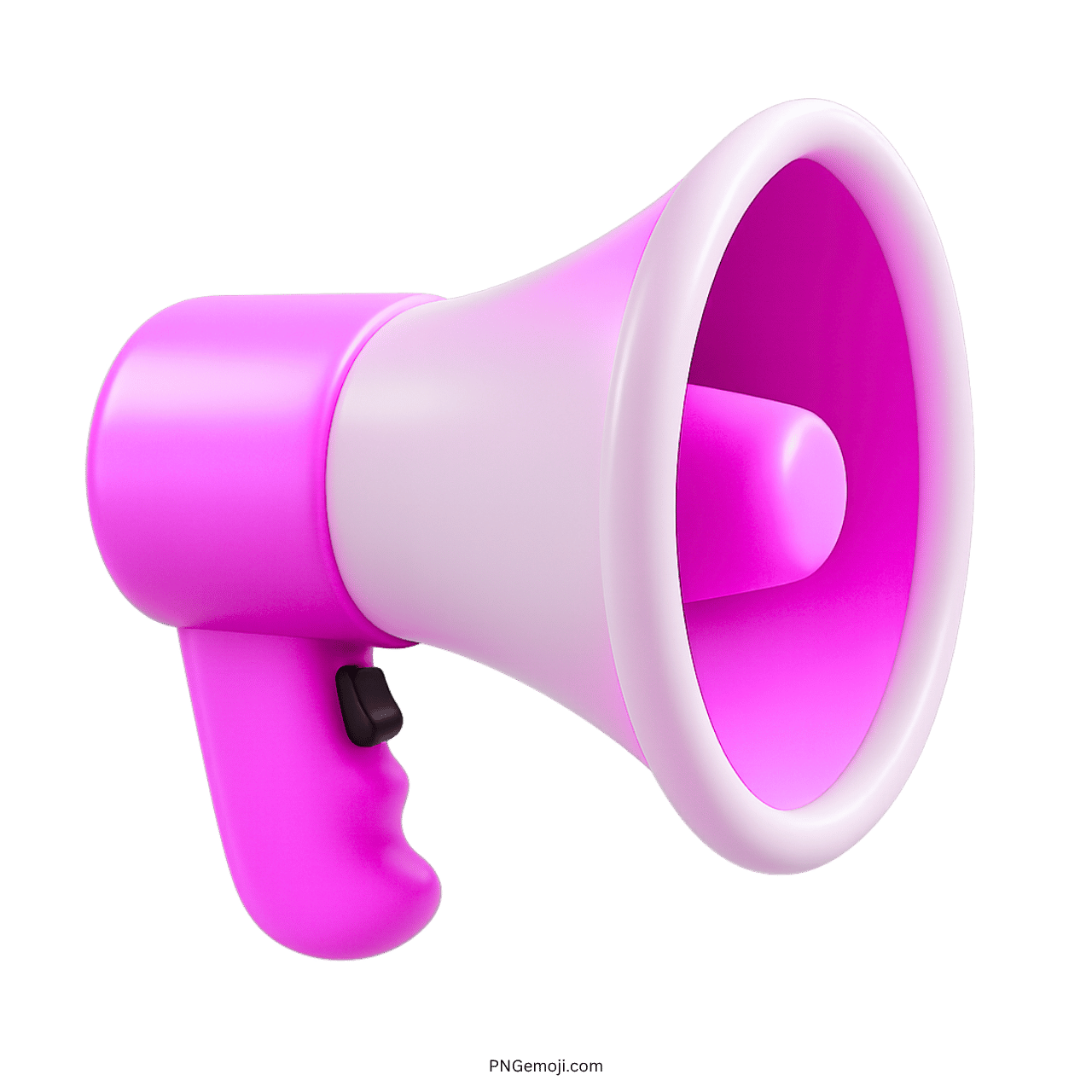 Pink loudspeaker emoji icon for social media trends, influencer posts, and digital alerts