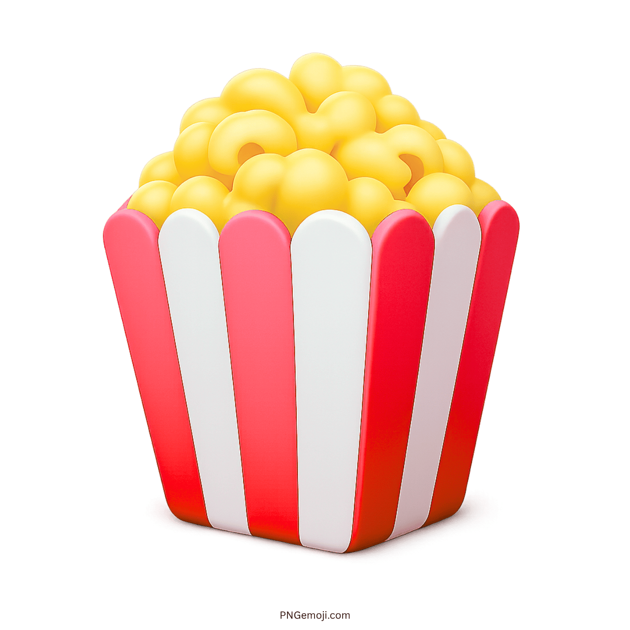 Popcorn emoji in red and white box, perfect for movie snacks or cinema themes.