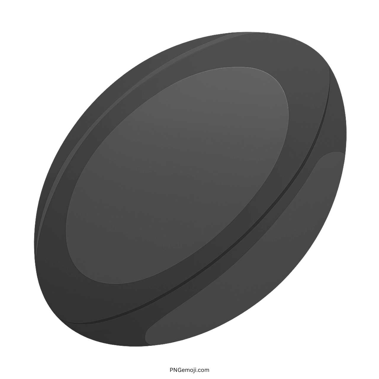 3D black rugby football emoji with transparent background