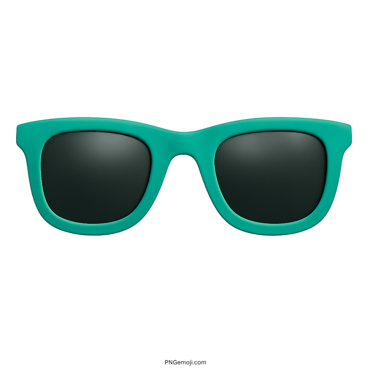 Cool sunglasses emoji with black lenses and green frame for style expressions