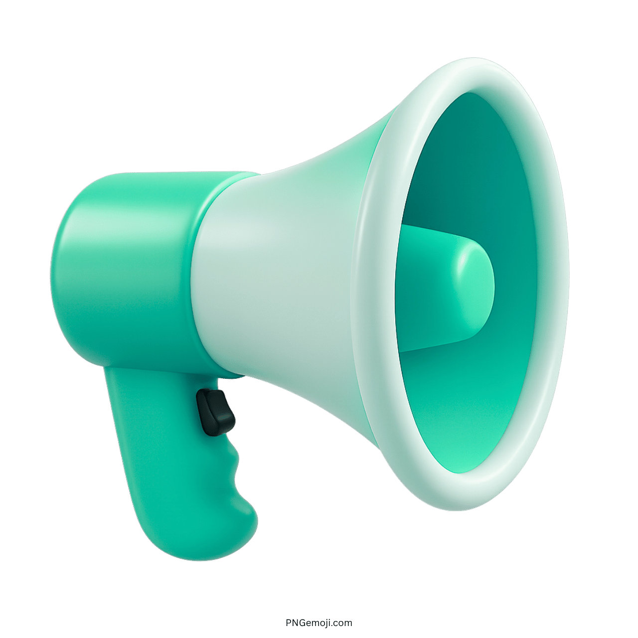 Teal loudspeaker emoji icon for digital updates, general announcements, and calm notifications