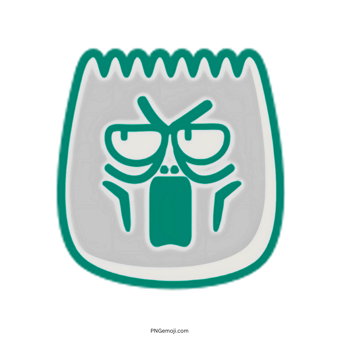Astonish TikTok emoji showing a surprised and intense expression, perfect for emotional reactions