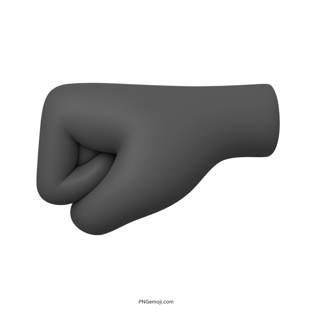 Black left fist hand emoji representing strength, unity, power, resistance, and solidarity