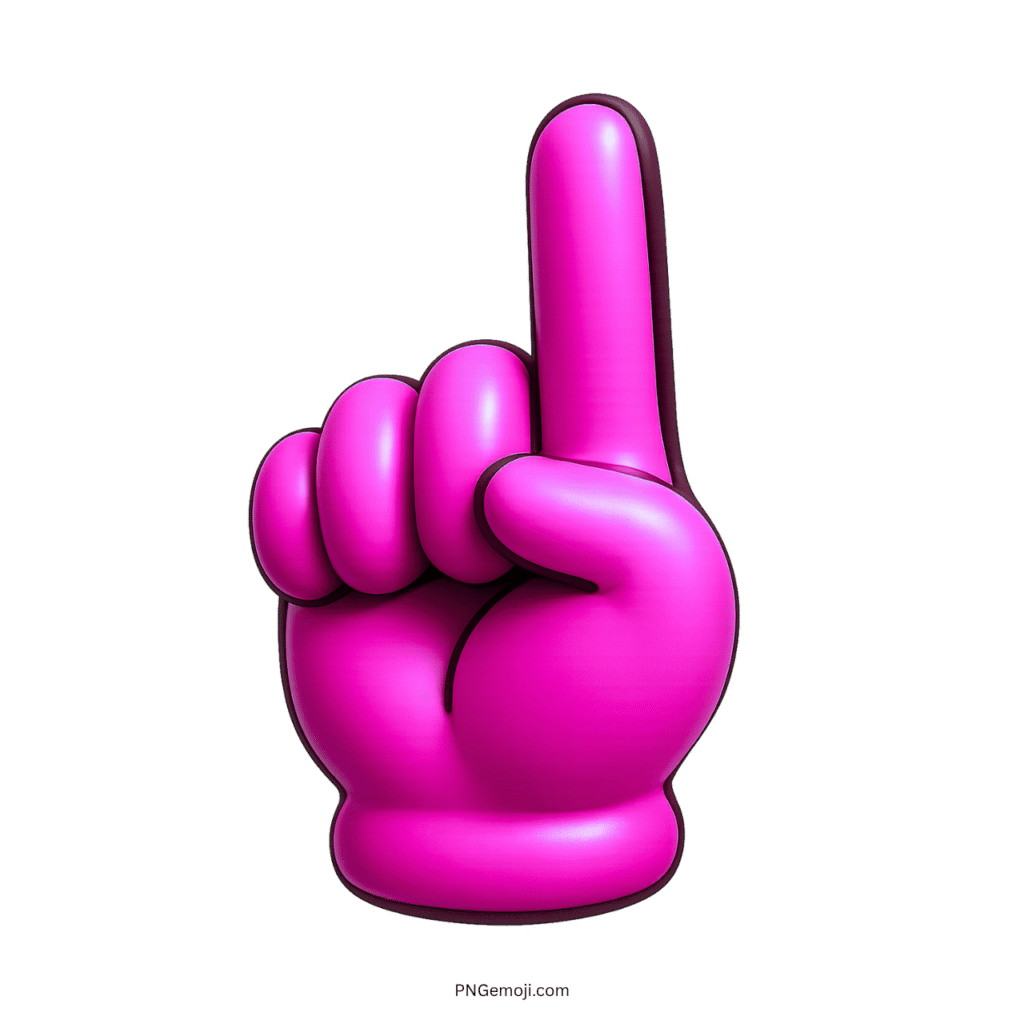  A pink hand emoji with the index finger pointing upwards, representing focus, attention, or emphasis.